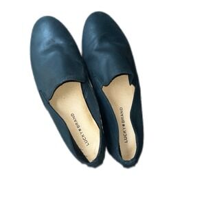 Lucky Brand Leather Charsa 2 Loafers Flats Size 6.5 Black